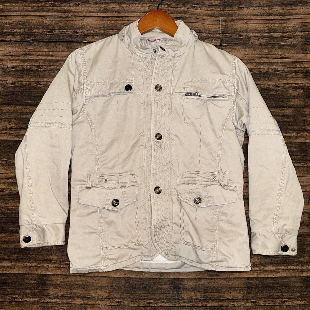Colorado Denim Since 76 Beige Utility Jacket Youth Size 40 See Measurements